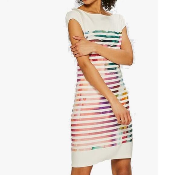 Desigual Dresses & Skirts - Desigual Women's Stripped Fidel Dress, Multi Color Wearable Art Bodycon Size M